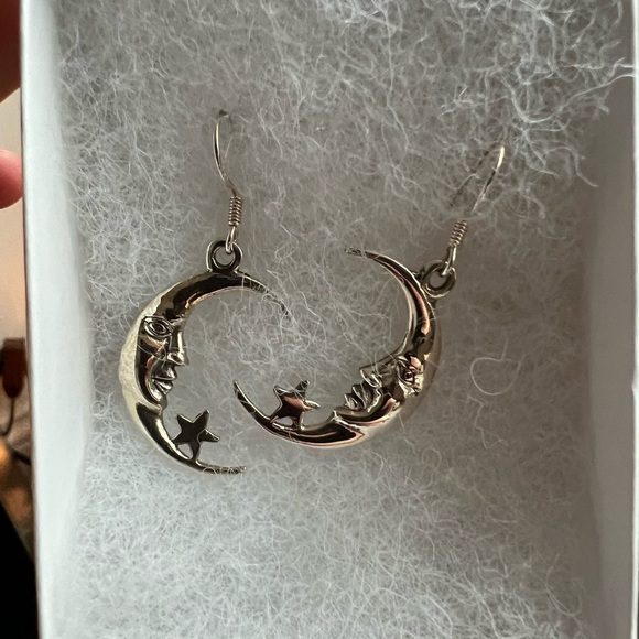 Half Moon Earrings - Picture 3 of 3